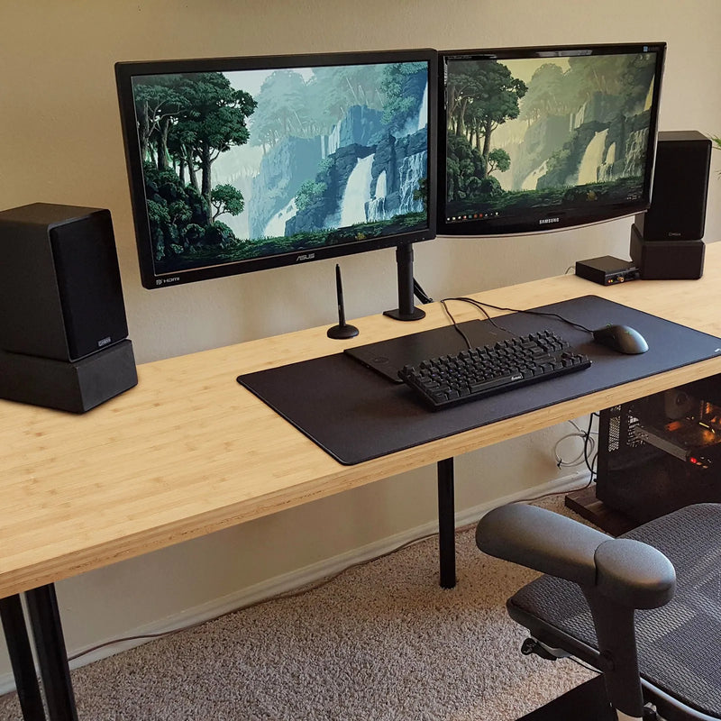 VEVOR bambusa galda virsma, 1800 × 735 × 38 mm, kravnesība 150 kg, viengabala konstrukcija, piemērota augstuma regulējamiem elektriskiem galda rāmjiem, taisnstūra virsma mājai un birojam