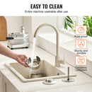 VEVOR komerciālais burgeru kotletes veidotājs, 100 mm, smagās klases nerūsējošais tērauds, ar 1000 kotletes papīriem