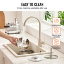 VEVOR komerciālais burgeru veidotājs, 150 mm presforma, nerūsējošā tērauda gaļas preses mašīna, komplektā 1000 piederuma papīri