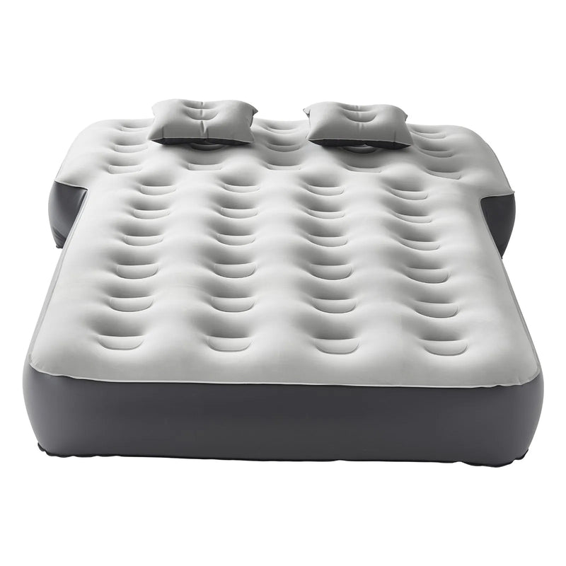 VEVOR piepūšamais automašīnas matracis Toyota 4Runner un Jeep Wrangler modeļiem, biezināts floka auduma kempinga matracis auto nakšņošanai, izturīgs un pārnēsājams guļampaklājs ar iebūvētu pumpi un 2 spilveniem, pelēkā krāsā