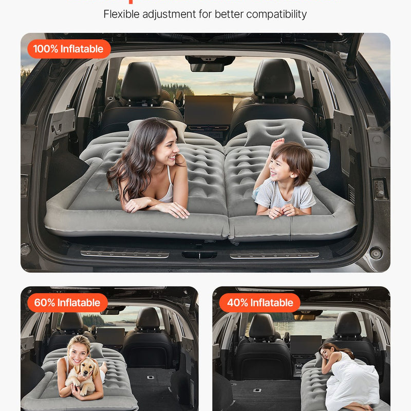 VEVOR piepūšamais auto matracis kempingam un ceļošanai - piemērots SUV, MPV un sedaniem
