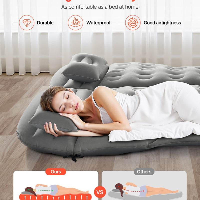 VEVOR piepūšamais auto matracis kempingam un ceļošanai - piemērots SUV, MPV un sedaniem