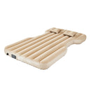 VEVOR piepūšamais automašīnas matracis Tesla Model Y (2020–2024), biezināts floka auduma kempinga matracis auto nakšņošanai, izturīgs un pārnēsājams guļampaklājs ar iebūvētu pumpi un 2 spilveniem, bēšā krāsā