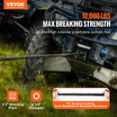 VEVOR sintētiskā vinčas trose 6,4 mm x 15,2 m, 4,5 t, ar aizsarguzmavu, apstādinātāju, kaltu āķi un vilkšanas siksnu, piemērota ATV, UTV un vieglajiem auto