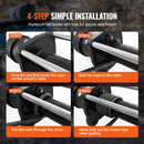 VEVOR sintētiskā vinčas trose 6,4 mm x 15,2 m, 4,5 t, ar aizsarguzmavu, apstādinātāju, kaltu āķi un vilkšanas siksnu, piemērota ATV, UTV un vieglajiem auto