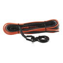 VEVOR sintētiskā vinčas trose 4,8 mm x 15,2 m, 3,8 t, ar aizsarguzmavu, āķi, apstādinātāju un vilkšanas siksnu