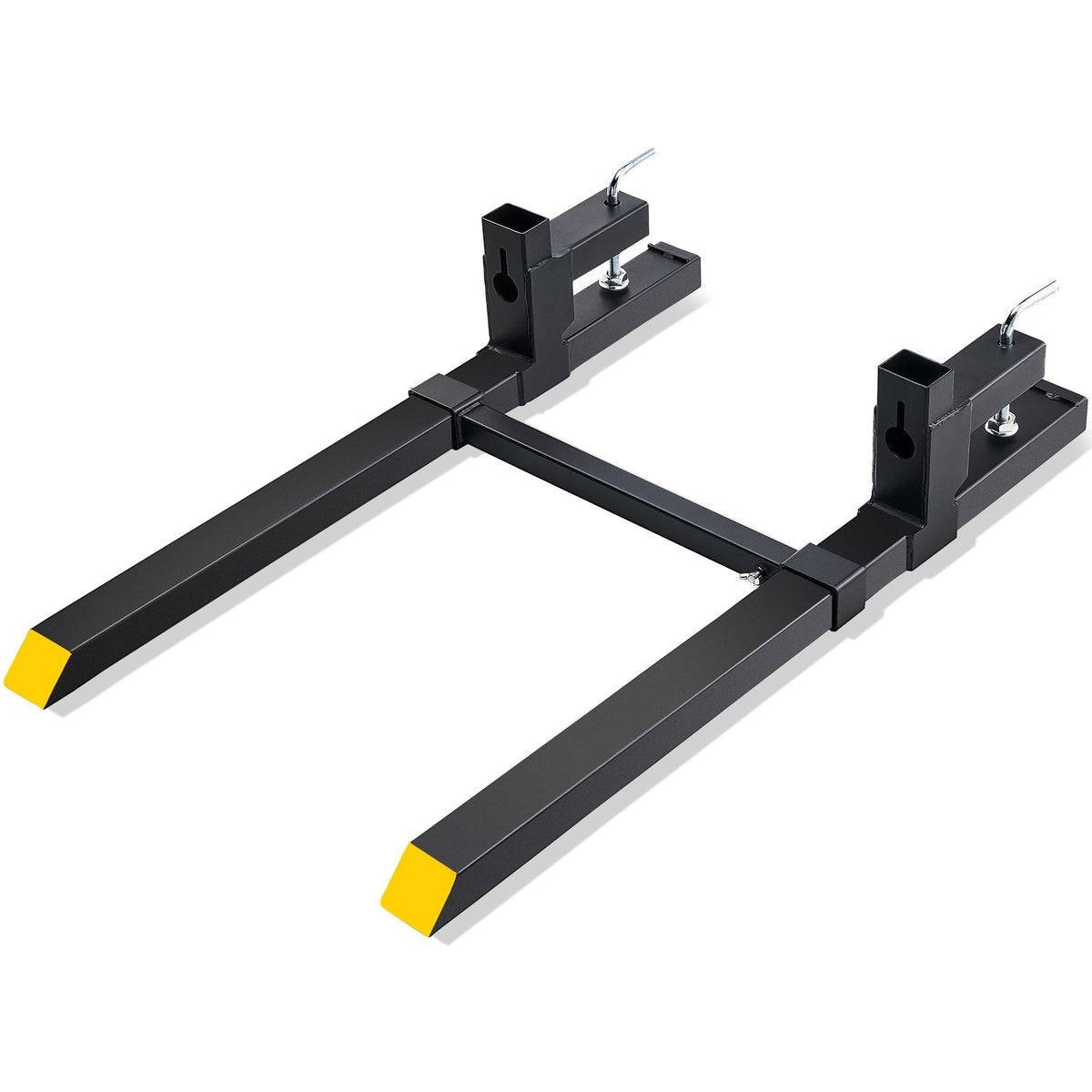 VEVOR palešu dakšas 907,2 kg ar stiprinājumu uz kausa, 109,2 cm traktora kausa dakšas ar regulējamu stabilizatora stieni, smagās slodzes dakšas traktoriem, iekrāvējiem un frontālajiem kausiem