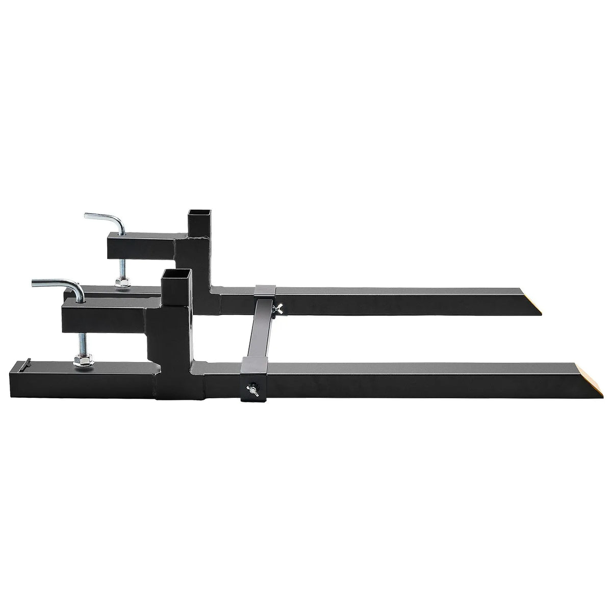 VEVOR palešu dakšas 907,2 kg ar stiprinājumu uz kausa, 109,2 cm traktora kausa dakšas ar regulējamu stabilizatora stieni, smagās slodzes dakšas traktoriem, iekrāvējiem un frontālajiem kausiem