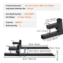 VEVOR palešu dakšas 907,2 kg ar stiprinājumu uz kausa, 109,2 cm traktora kausa dakšas ar regulējamu stabilizatora stieni, smagās slodzes dakšas traktoriem, iekrāvējiem un frontālajiem kausiem
