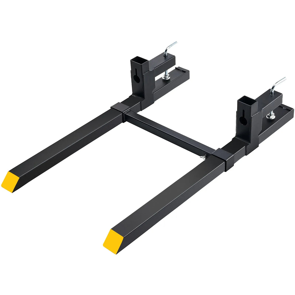 VEVOR palešu dakšas 907,2 kg ar stiprinājumu uz kausa, 109,2 cm traktora kausa dakšas ar regulējamu stabilizatora stieni, smagās slodzes dakšas traktoriem, iekrāvējiem un frontālajiem kausiem