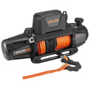 VEVOR Elektriskā vinča 6100 kg, 12 V DC kravas auto vinča ar Ø9,5 mm × 28 m sintētisko trosi, bezvadu un vadu tālvadība, IP67 ūdensizturīga, vilkšanai bezceļā SUV, Jeep, piekabei un laivai