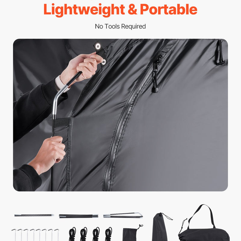 VEVOR āra velosipēdu uzglabāšanas telts, plaša ūdensizturīga velosipēdu nojume 1–2 velosipēdiem