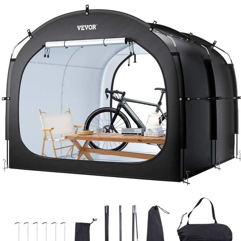 VEVOR āra velosipēdu uzglabāšanas telts, plaša ūdensizturīga velosipēdu nojume 5 velosipēdiem