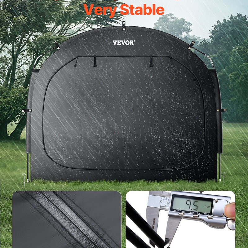 VEVOR āra velosipēdu uzglabāšanas telts, plaša ūdensizturīga velosipēdu nojume 5 velosipēdiem