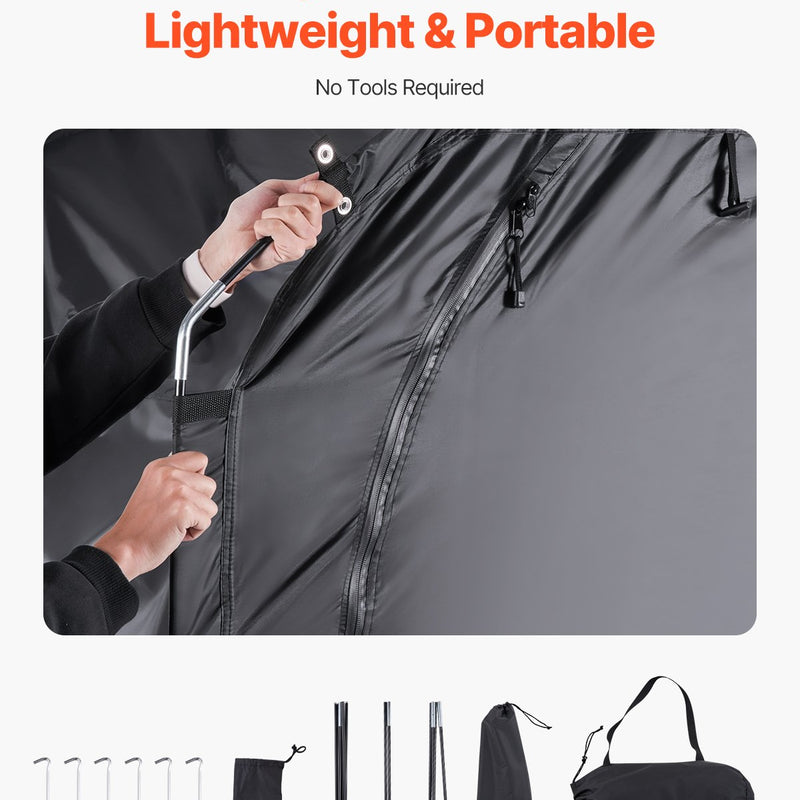 VEVOR āra velosipēdu uzglabāšanas telts, plaša ūdensizturīga velosipēdu nojume 5 velosipēdiem