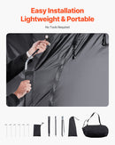 VEVOR āra velosipēdu uzglabāšanas telts, plaša ūdensizturīga velosipēdu nojume 5 velosipēdiem