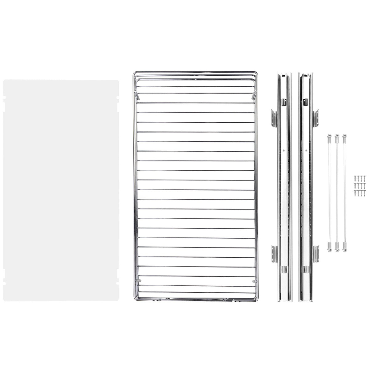 VEVOR 28 cm x 53 cm Pull-Out Cabinet Organiser, Heavy-Duty Chrome Steel Sliding Drawers, Storage for Kitchen, Bathroom, Under Sink