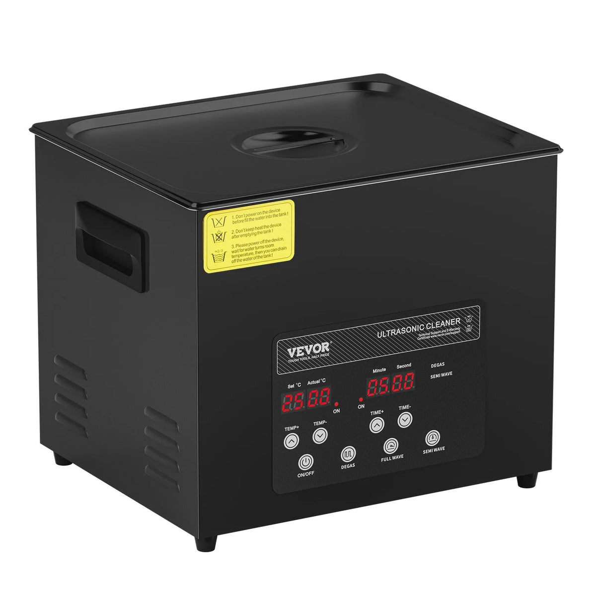 VEVOR 10 L Ultrasonic Cleaner, 240 W Digital Ultrasonic Cleaning Machine with Gentle Mode and Enhanced Degassing, 40 kHz Industrial Ultrasonic Cleaner with Heating and Timer for Retainers, Jewellery and Tools Cleaning