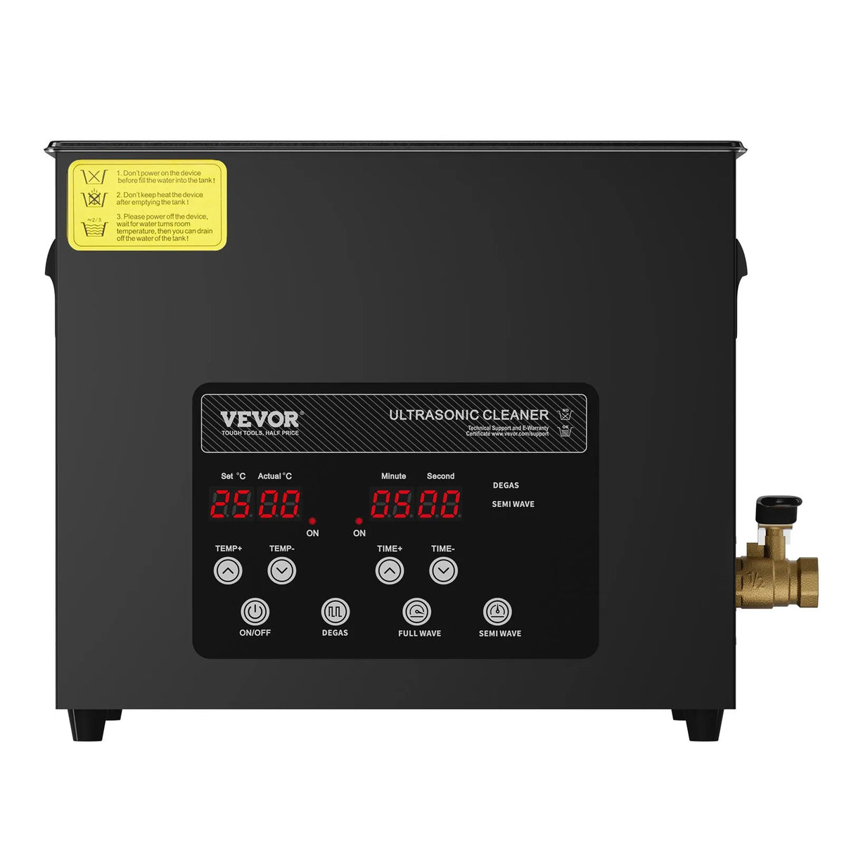 VEVOR 10 L Ultrasonic Cleaner, 240 W Digital Ultrasonic Cleaning Machine with Gentle Mode and Enhanced Degassing, 40 kHz Industrial Ultrasonic Cleaner with Heating and Timer for Retainers, Jewellery and Tools Cleaning
