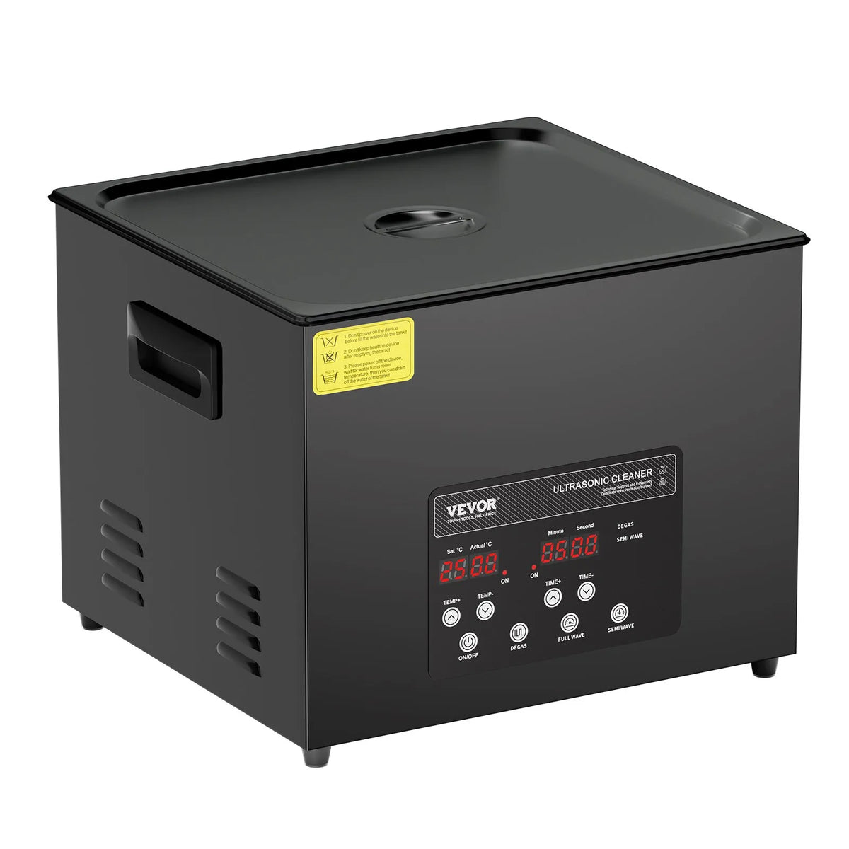 VEVOR 15 L Ultrasonic Cleaner, 360 W Digital Ultrasonic Cleaning Machine with Gentle Mode and Enhanced Degassing, 40 kHz Industrial Ultrasonic Cleaner with Heating and Timer for Retainers, Jewellery and Tools Cleaning