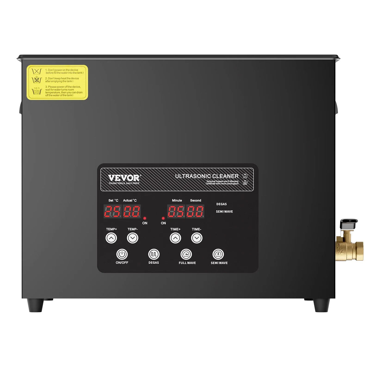 VEVOR 15 L Ultrasonic Cleaner, 360 W Digital Ultrasonic Cleaning Machine with Gentle Mode and Enhanced Degassing, 40 kHz Industrial Ultrasonic Cleaner with Heating and Timer for Retainers, Jewellery and Tools Cleaning