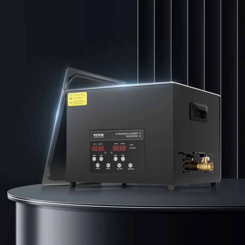 VEVOR 15 l ultraskaņas tīrītājs, 360 W digitāla ultraskaņas tīrīšanas iekārta ar saudzīgo režīmu un uzlabotu degazēšanu, 40 kHz industriāls ultraskaņas tīrītājs ar sildīšanu un taimeri retainieru, juvelierizstrādājumu un instrumentu tīrīšanai