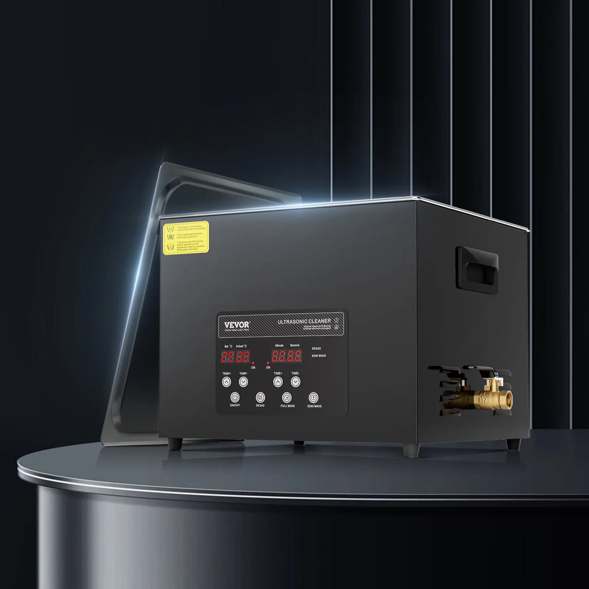 VEVOR 15 L Ultrasonic Cleaner, 360 W Digital Ultrasonic Cleaning Machine with Gentle Mode and Enhanced Degassing, 40 kHz Industrial Ultrasonic Cleaner with Heating and Timer for Retainers, Jewellery and Tools Cleaning