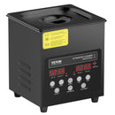 VEVOR 2 l ultraskaņas tīrītājs, 60 W digitāla ultraskaņas tīrīšanas iekārta ar saudzīgo režīmu un uzlabotu degazēšanu, 40 kHz ultraskaņas tīrītājs ar sildīšanu un taimeri juvelierizstrādājumu, briļļu, instrumentu un retainieru tīrīšanai