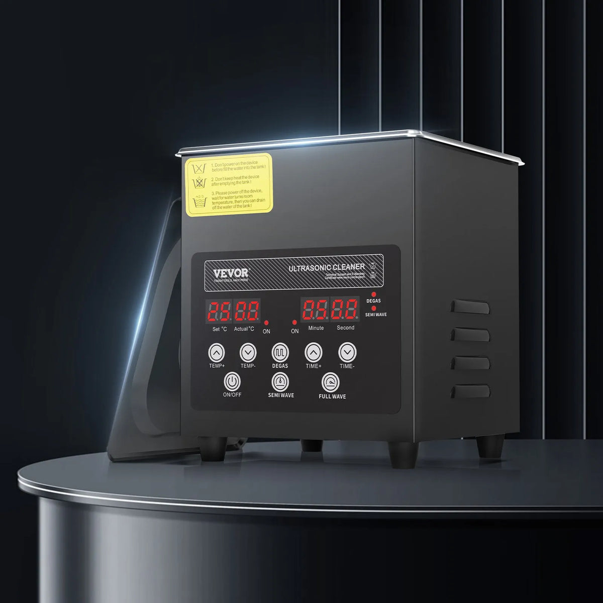 VEVOR 2 L Ultrasonic Cleaner, 60 W Digital Ultrasonic Cleaning Machine with Gentle Mode and Enhanced Degassing, 40 kHz Ultrasonic Cleaner with Heating and Timer for Jewellery, Glasses, Instruments and Dentures Cleaning