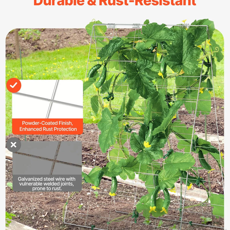 A-veida gurķu režģis 89 × 140 см salokāms metāla dārza režģis