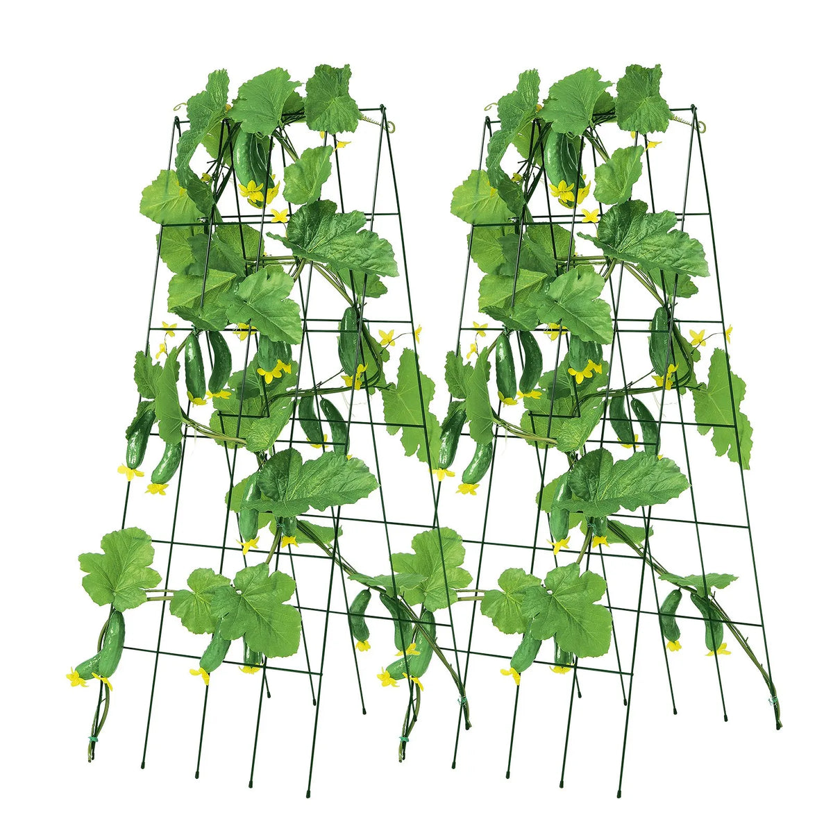 VEVOR Cucumber Trellis for Climbing Plants 99.1 × 81.3 cm, Foldable Metal Garden Trellis with Cable Ties, Plant Support for Raised Beds Cucumbers Tomatoes Pumpkins and Vegetables