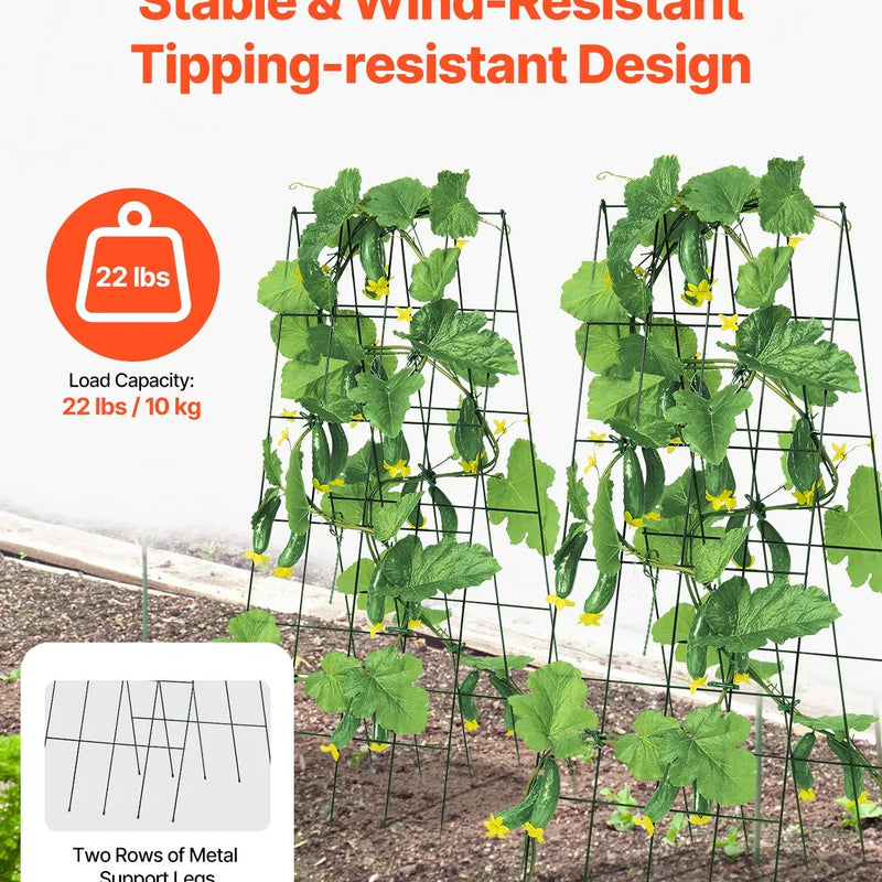 A-veida gurķu režģis 99 × 81 см salokāms metāla dārza režģis