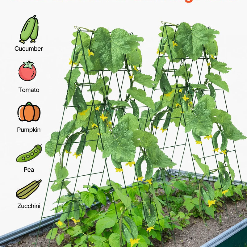 A-veida gurķu režģis 99 × 81 см salokāms metāla dārza režģis