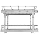 VEVOR 2 līmeņu izvelkams skapja organizators, 510 × 535 × 380 mm, smagā tipa tērauda izvelkamie plaukti ar bīdāmiem mehānismiem, uzglabāšanas atvilktnes mājai, uzstādīšanas izmērs 546 × 560 × 457 mm