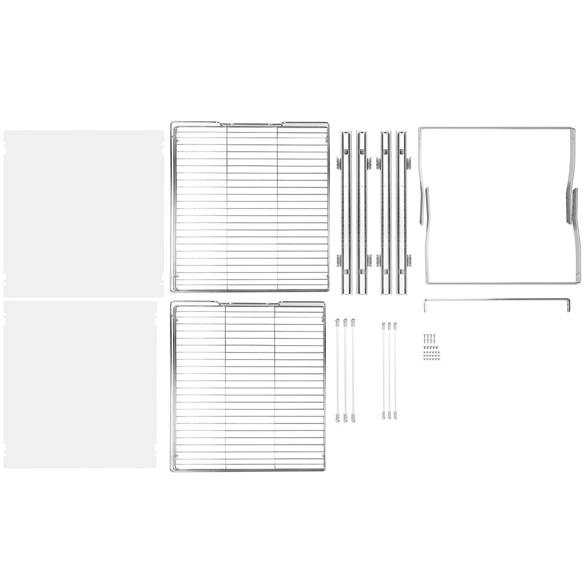 VEVOR 2-Tier Pull-Out Cabinet Organiser, 510 × 535 × 380 mm, Heavy-Duty Steel Pull-Out Shelves with Sliding Mechanisms, Storage Drawers for Home, Installation Size 546 × 560 × 457 mm