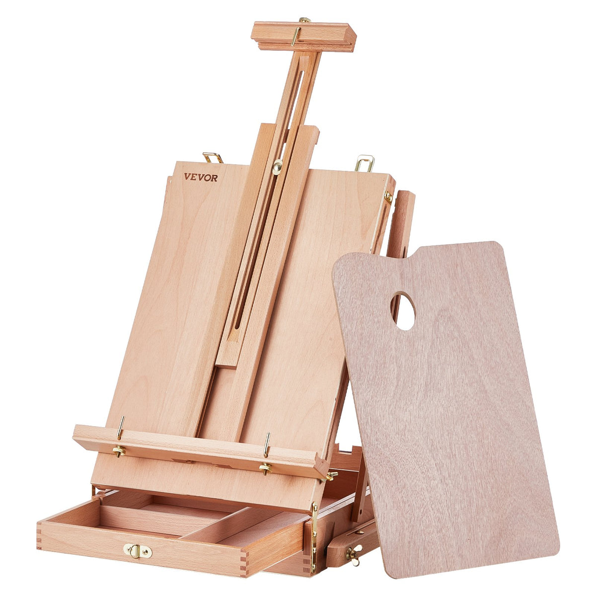 VEVOR French Easel with Drawers, Foldable, Beech Wood, Canvas up to 86 cm