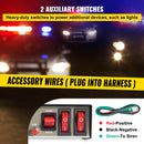 VEVOR 200W Policijas Sirēnas ar 9 signālu toniem, Automašīnas brīdinājuma skaņas signāls ar Rokas mikrofons, Gaismas vadības slēdži, Avārijas Elektroniskā PA Sistēma Automašīnām un Ugunsdzēsības Mašīnām