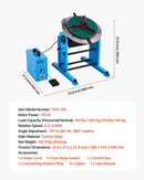 VEVOR rotējošais metināšanas pozicionētājs, 200 kg celtspēja, –45° līdz 90° slīpuma leņķis, metināšanas rotācijas galds ar 0,5–5 apgr./min ātruma regulēšanu, elektriskā vadība un kājas pedālis, paredzēts griešanai, slīpēšanai un montāžai