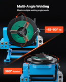VEVOR rotējošais metināšanas pozicionētājs, 500 kg celtspēja, –45° līdz 90° slīpuma leņķis, metināšanas rotācijas galds ar 0,2–2 apgr./min ātruma regulēšanu, elektriskā vadība un kājas pedālis griešanai, slīpēšanai un montāžai