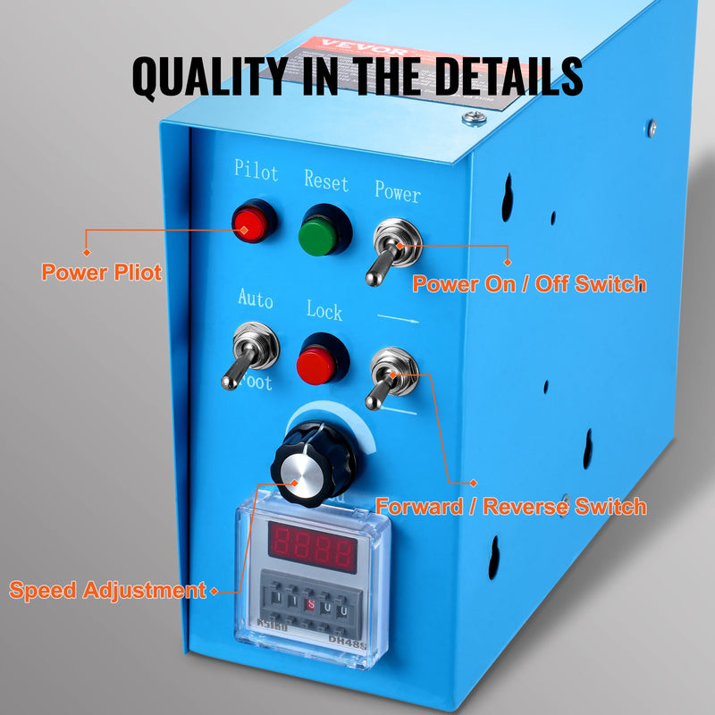 VEVOR metināšanas pozicionētājs 50 kg, 0-90° rotējošs galds, 0,5-6 apgr./min