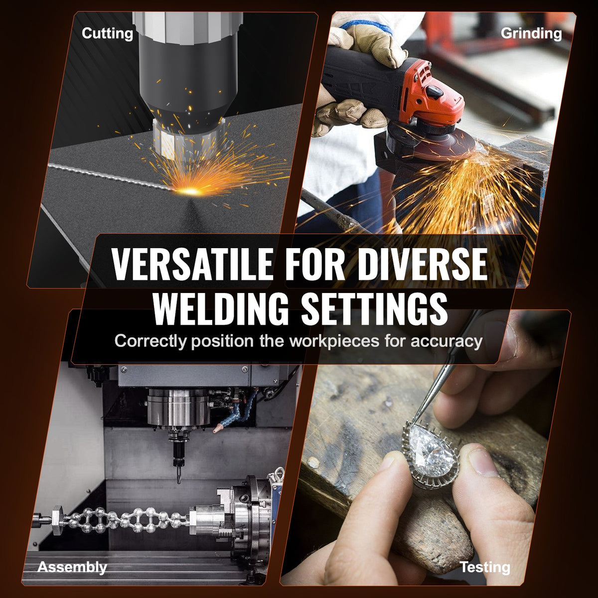 VEVOR Rotary Welding Positioner 50 kg, 0–90°, 0.5–6 rpm, 120 W, with 315 mm Chuck