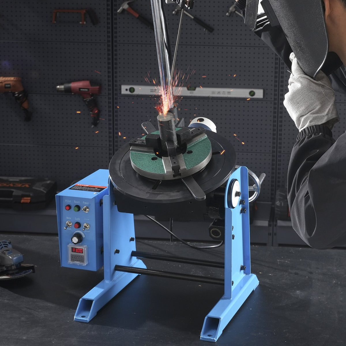 VEVOR Rotary Welding Positioner 50 kg, 0–90°, 0.5–6 rpm, 120 W, with 315 mm Chuck