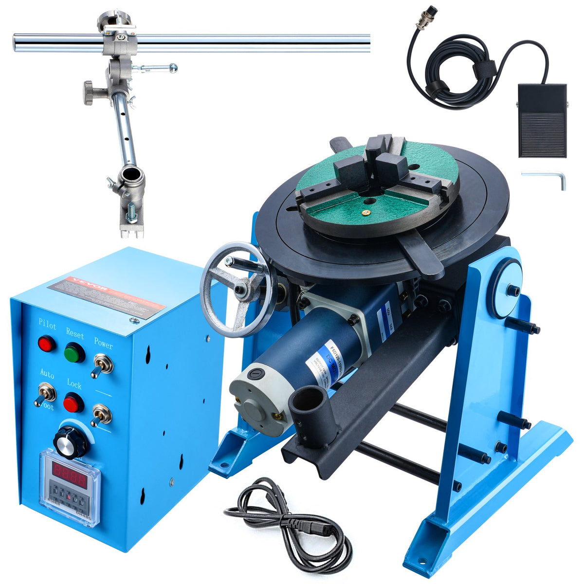 VEVOR Rotary Welding Positioner 50 kg, 0–90°, 0.5–6 rpm, 120 W, with 315 mm Chuck