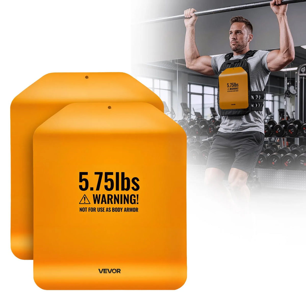 VEVOR Weight Plates for Dumbbells 2.6 kg, Pair, Steel, with Ergonomic Curve