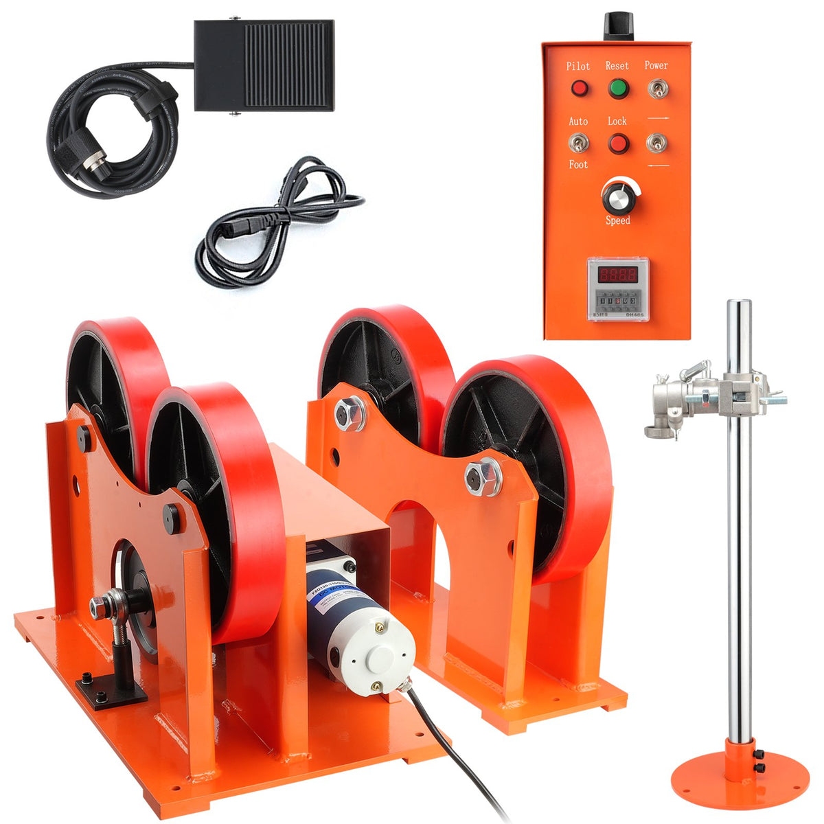 VEVOR Welding Rotator Rolls 1000 kg, Ø 25–1400 mm, 80–1600 mm/min, with Synchronized Control