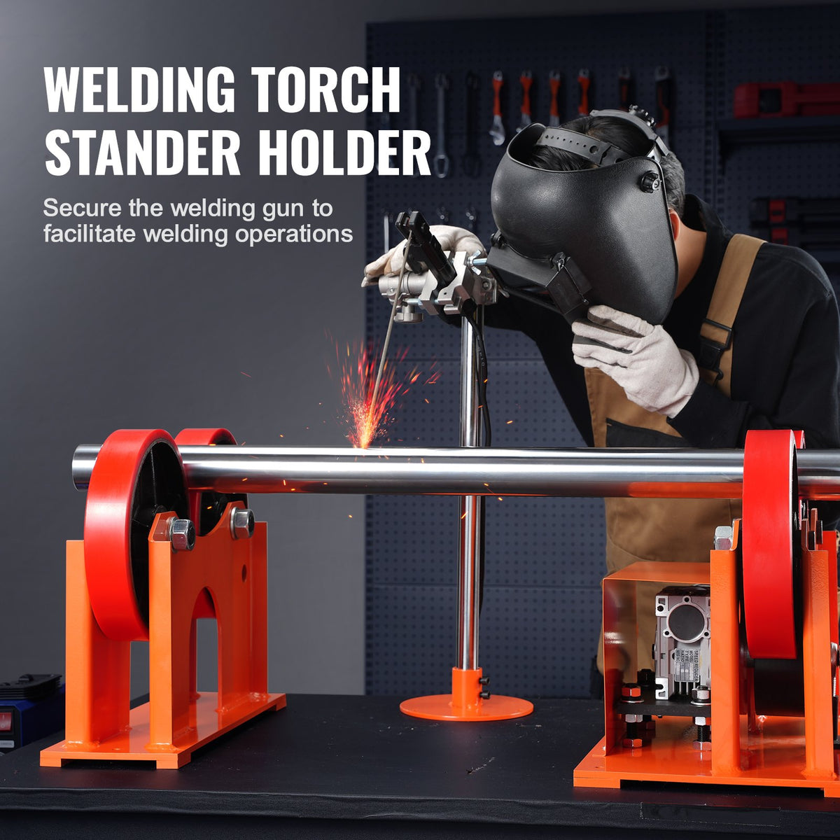 VEVOR Welding Rotator Rolls 1000 kg, Ø 25–1400 mm, 80–1600 mm/min, with Synchronized Control