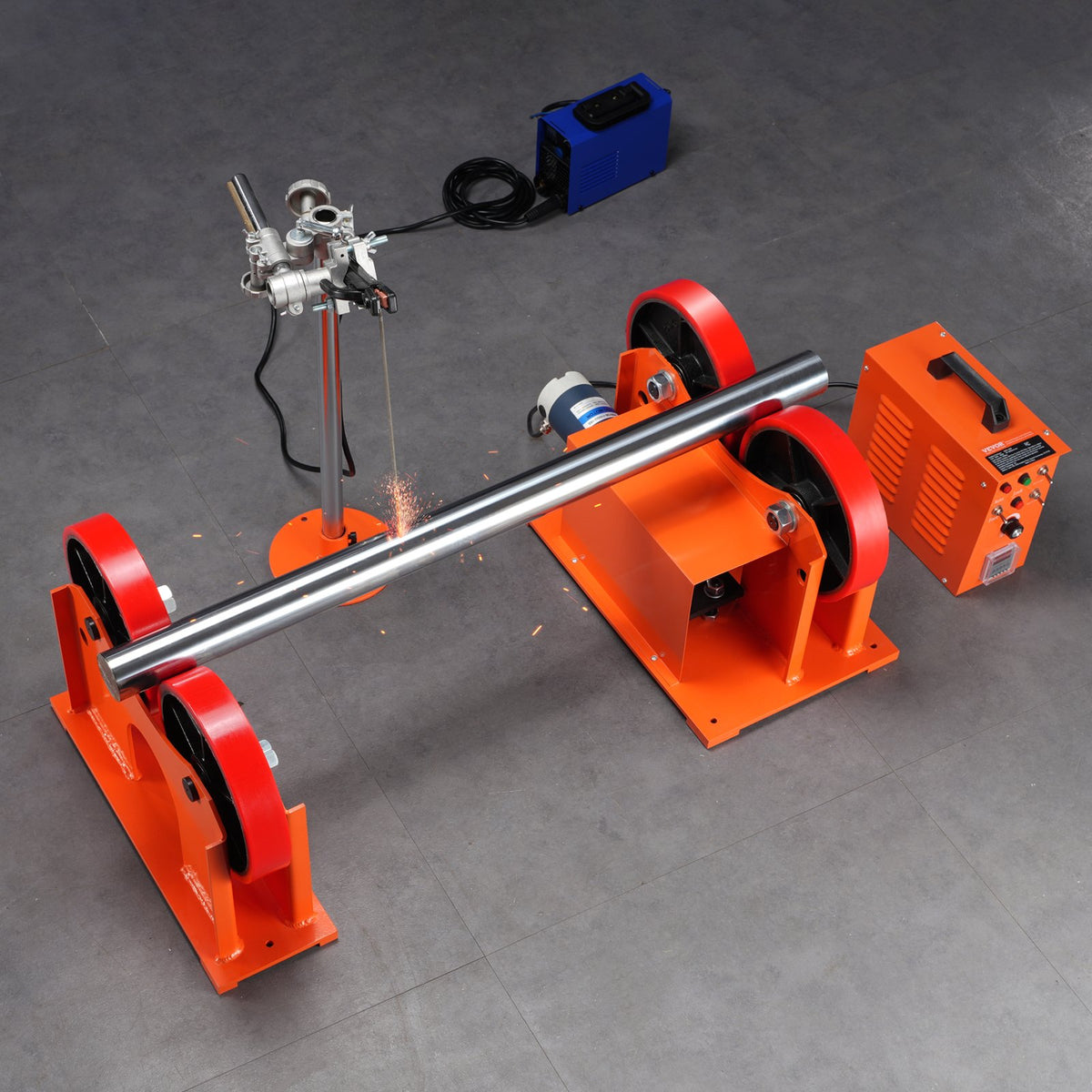 VEVOR Welding Rotator Rolls 1000 kg, Ø 25–1400 mm, 80–1600 mm/min, with Synchronized Control