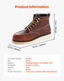 47_VEVOR vīriešu ūdensizturīgie darba zābaki ar tērauda purngalu, izmērs ES 47, neslīdoši, viegli un elpojoši zābaki ar EVA gumijas zoli būvniecībai, brūni