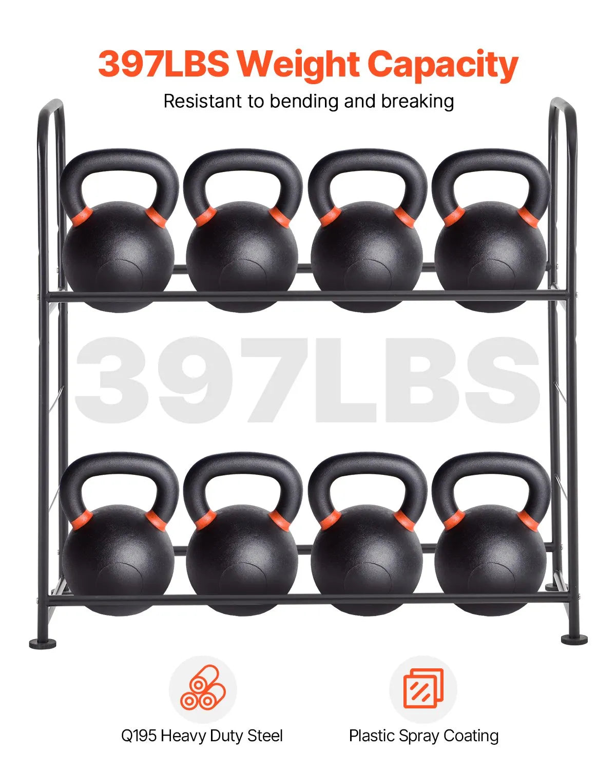 Tyre rack with 2 shelves for up to 8 standard tyres