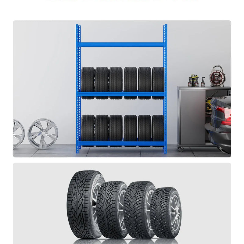 Riepu plaukts ar 2 plauktiem – ietilpība līdz 12 standarta riepām